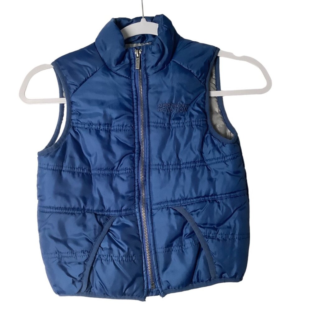Kenneth Cole Reaction Quilted Puffer Vest Boy‎ Size 4T Blue Winter Fall
